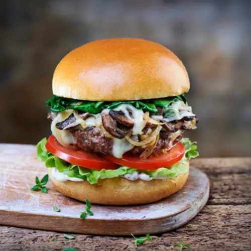 松露蘑菇瑞士芝士漢堡